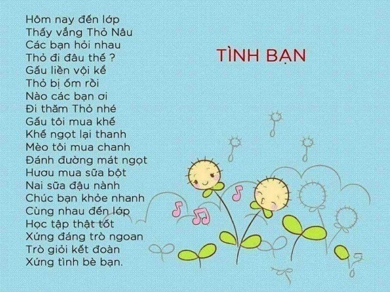 Giáo án thơ Tình bạn 5-6 tuổi - mẫu 1