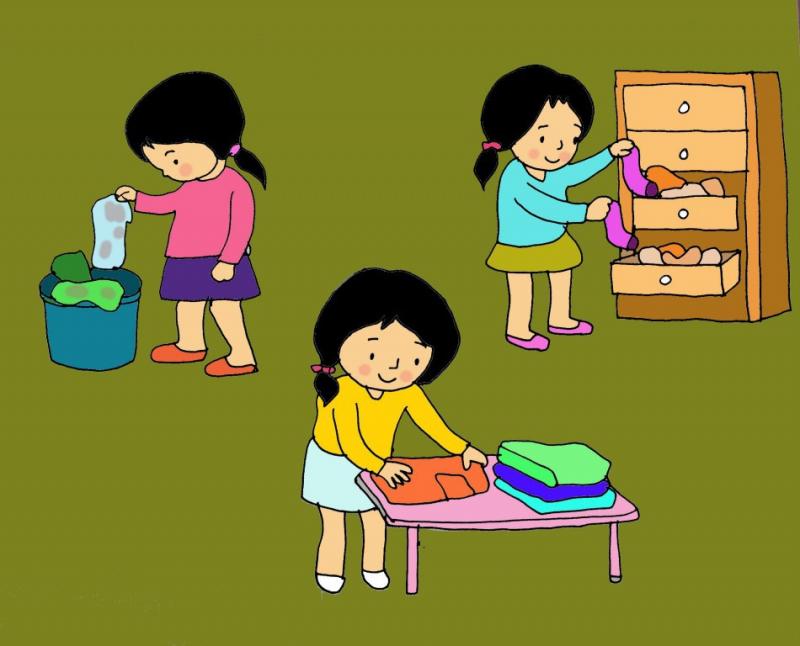 giáo án dạy trẻ kỹ năng gấp quần áo - mẫu 1