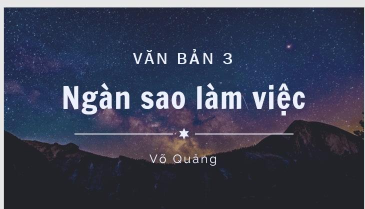 giáo án Ngàn sao làm việc - mẫu 1
