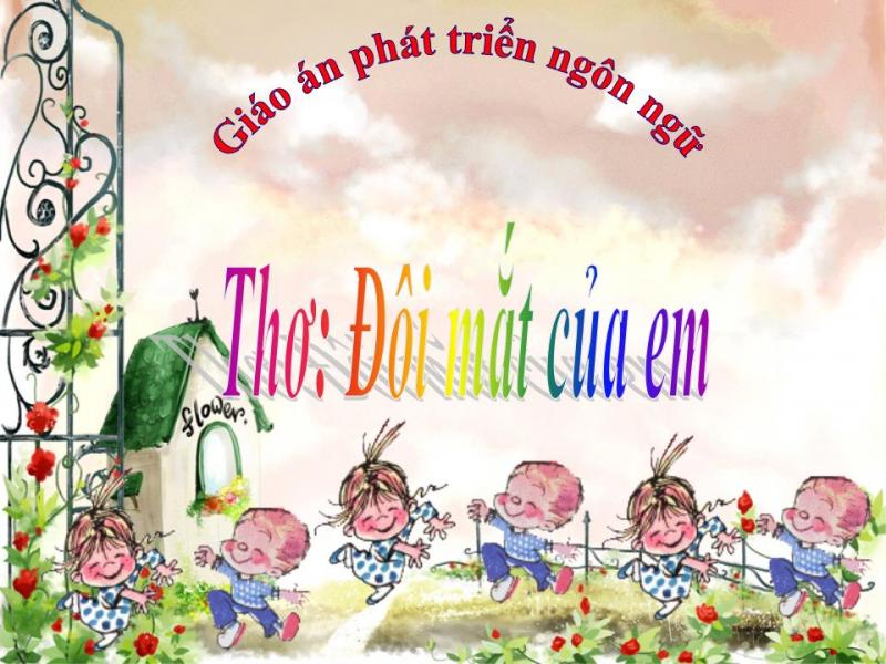 giáo án thơ Đôi mắt của em - mẫu 1