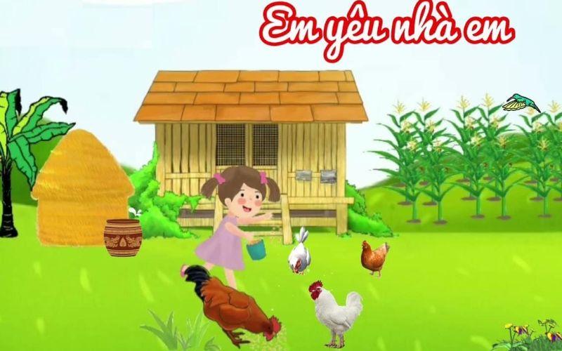 Giáo án thơ Em yêu nhà em - mẫu 1