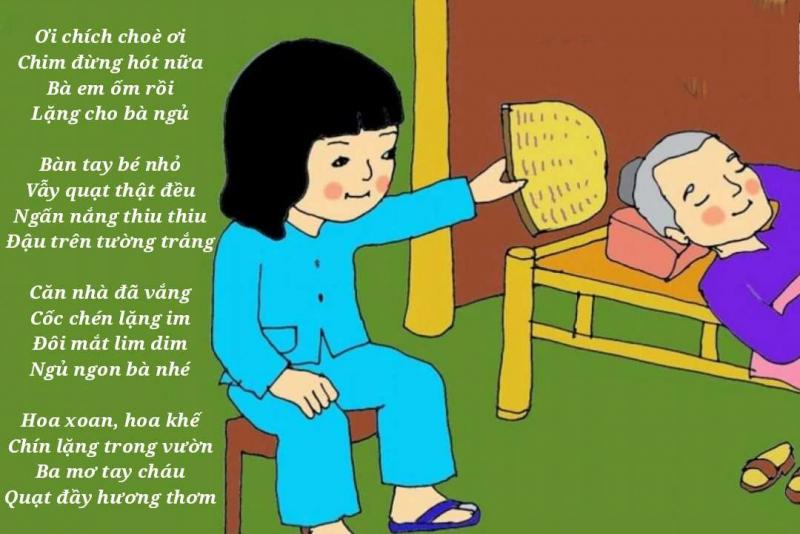 giáo án thơ Quạt cho bà ngủ - mẫu 1