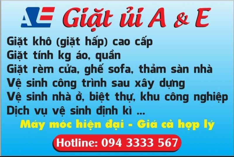 Dịch vụ giặt ủi A&E