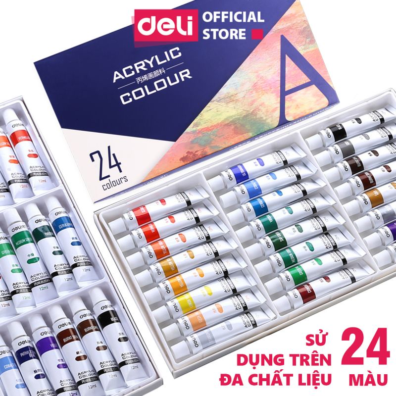 Giấy Vẽ Màu Nước Acrylic Deli