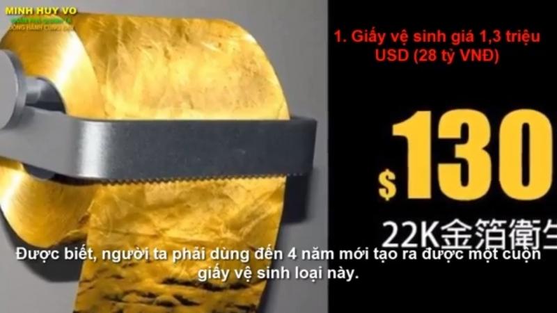 Giấy vệ sinh bằng vàng