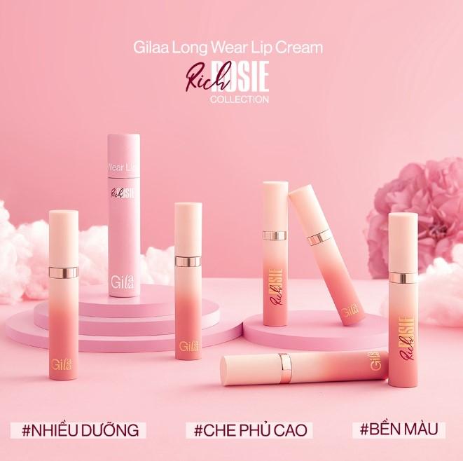 Gilaa Long Wear Lip Cream Rich Rosie Collection