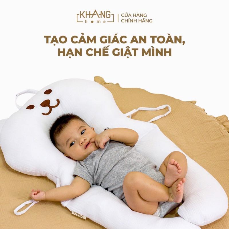 Gối chặn kết hợp định hình đầu cho trẻ sơ sinh Khang Home