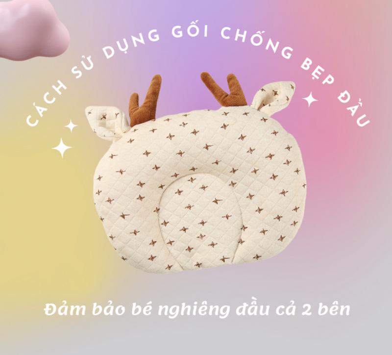 Gối chống bẹp đầu, chống trào ngược cho bé Bamboo Life