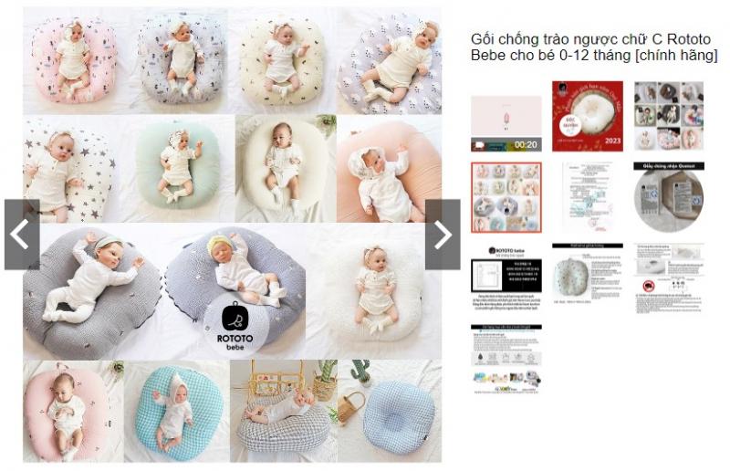 Gối chống trào ngược Rototo Bebe