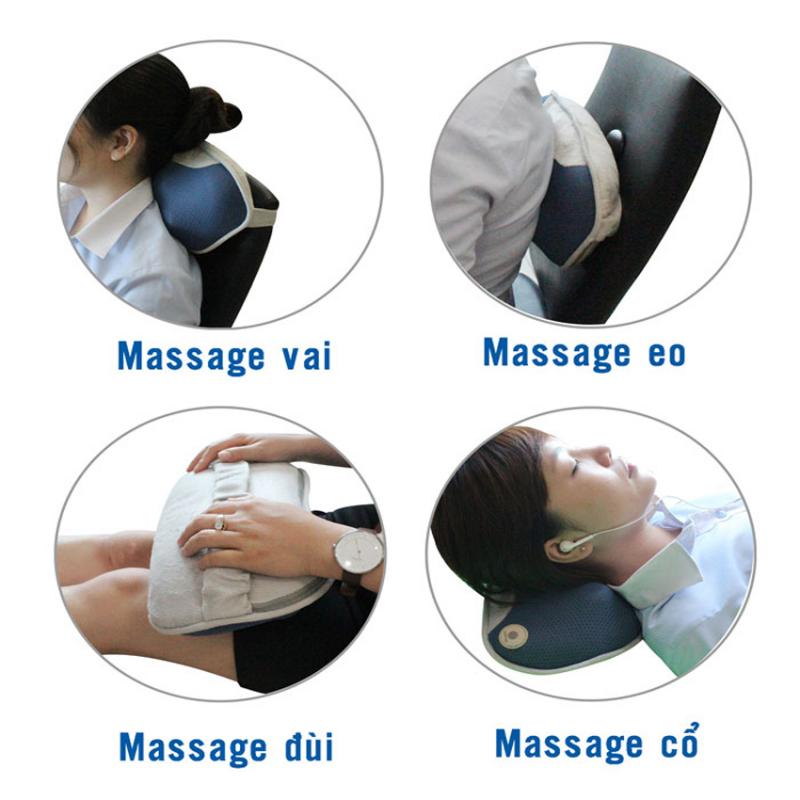 Gối massage Buheung MK-316 sử dụng được ở nhiều vị trí
