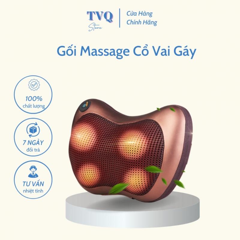 Gối massage cổ vai gáy tia hồng ngoại 8 bi 2 TVQ