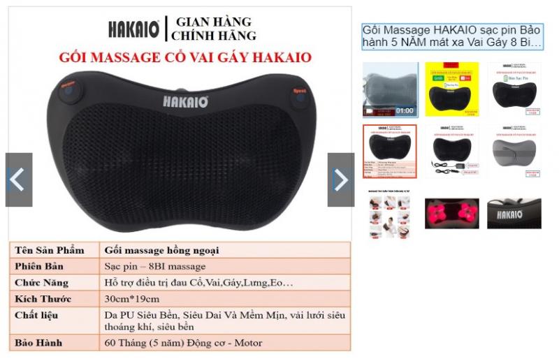 Gối massage HAKAIO