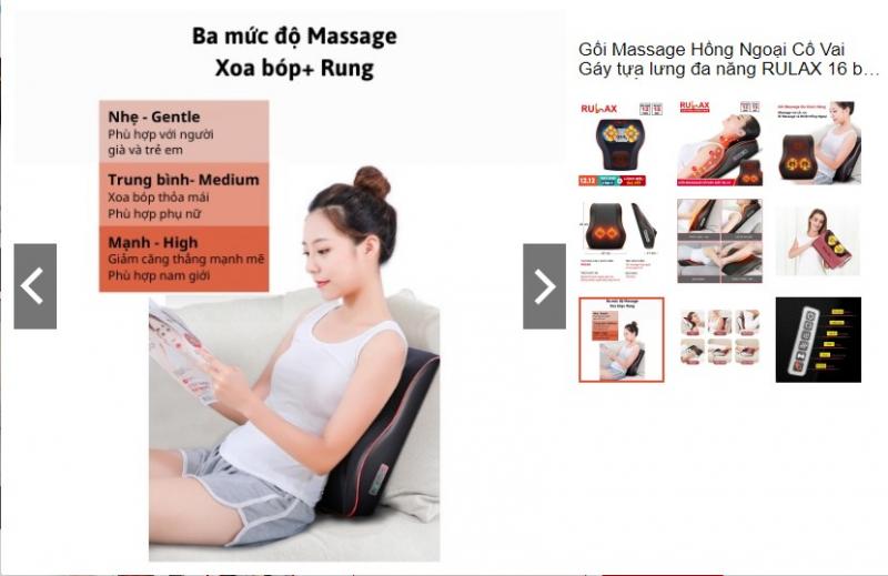 Gối massage hồng ngoại RULAX