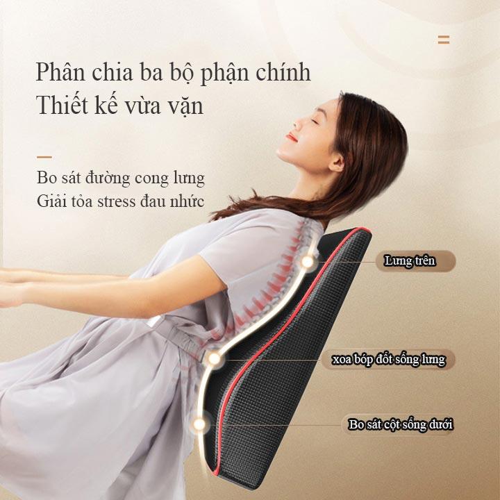 Gối Massage Kiêm Tựa Lưng Đa Năng Le er Kang LEK- 618- 9 tích hợp chế độ rung cùng hồng ngoại