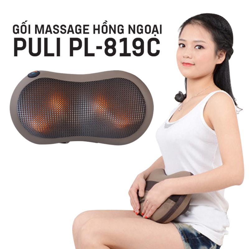 Gối massage ô tô hồng ngoại Hàn Quốc Puli PL-819C