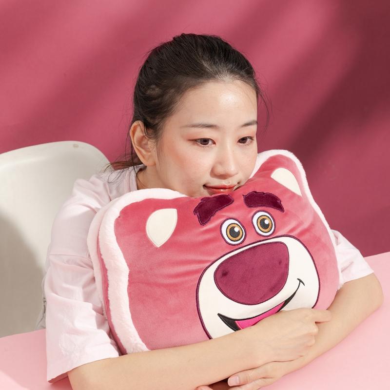 Gối tựa lưng Hình gấu Lotso Huggin Miniso chính hãng mềm mại đáng yêu