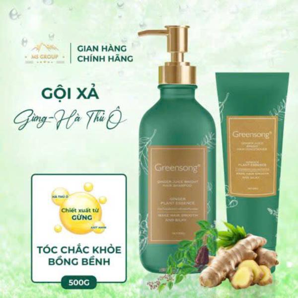 Gội Xả Gừng – Hà Thủ Ô Greensong Ginger Juice Bright Hair