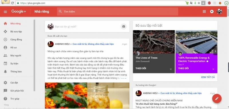 Google+ không chỉ chia sẻ hình ảnh mà còn có nhiều chức năng thú vị khác