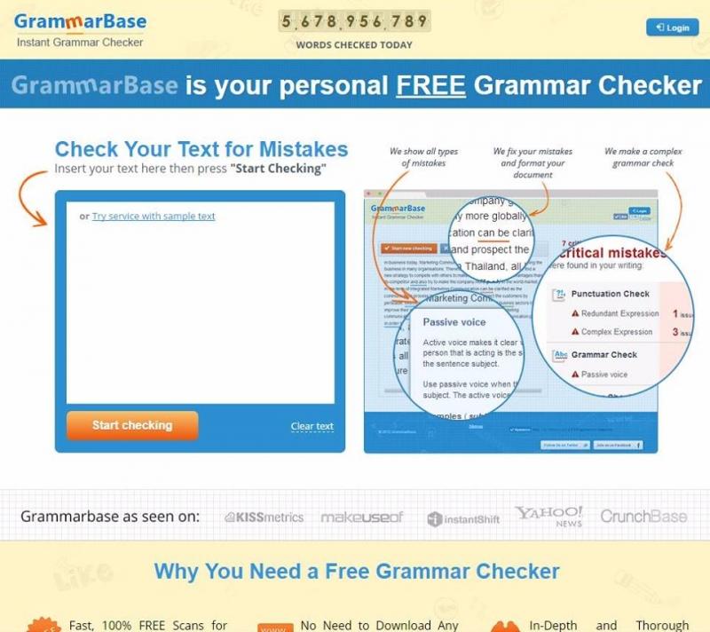 GrammarBase công cụ chỉnh sửa lỗi ngữ pháp, chính tả miễn phí