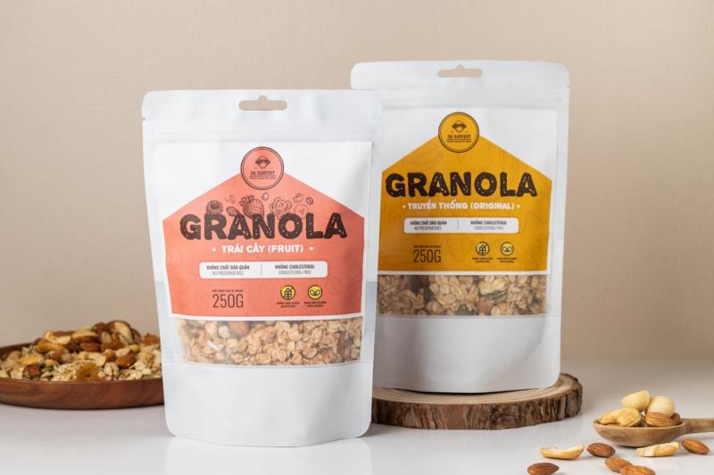 Granola nướng chậm 2 lần DK Harvest - Ngũ cốc giảm cân