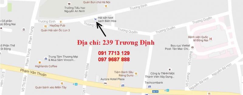 Đường đến Hải Sản Tươi Sạch Biên Hòa