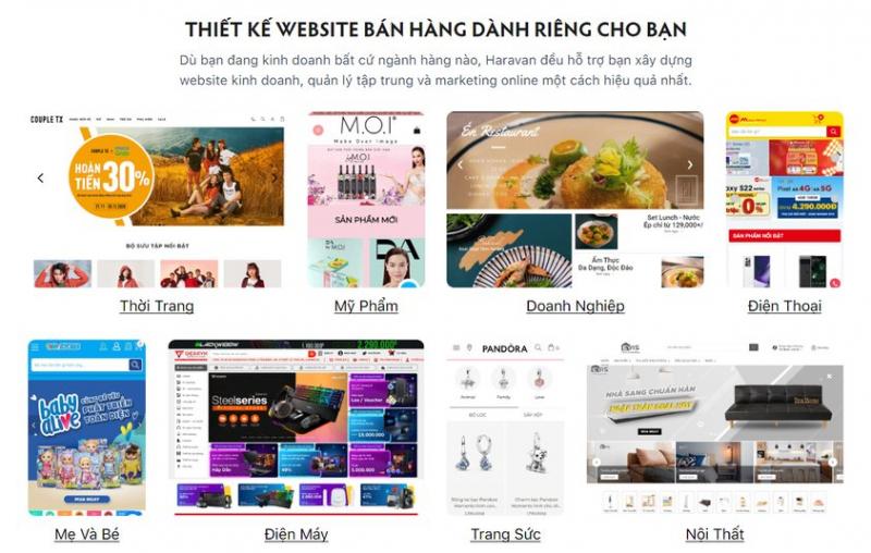 Thiết kế website Haravan