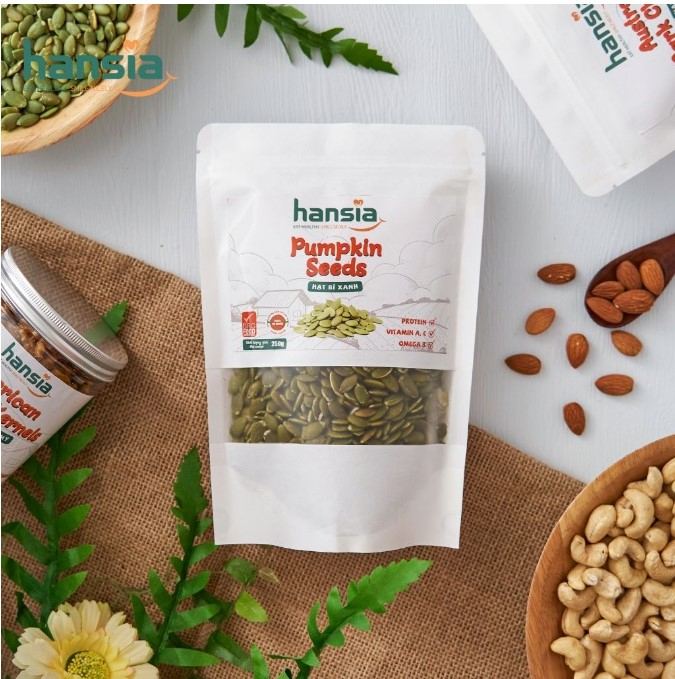 Hạt bí xanh organic Hansia