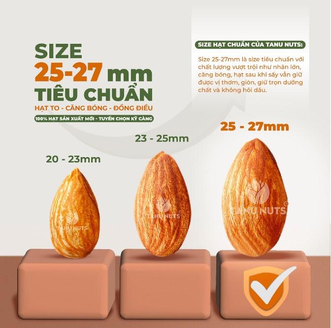 Hạt hạnh nhân sấy chín Tanu Nuts