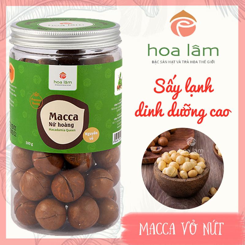 Hạt macca vỏ nứt sấy lạnh Hoa Lâm cao cấp hạt quả to, cung cấp dinh dưỡng cho mẹ bầu và trẻ nhỏ 500g