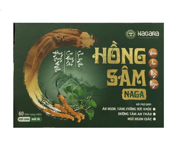 Viên uống ăn ngủ ngon hồng sâm Naga