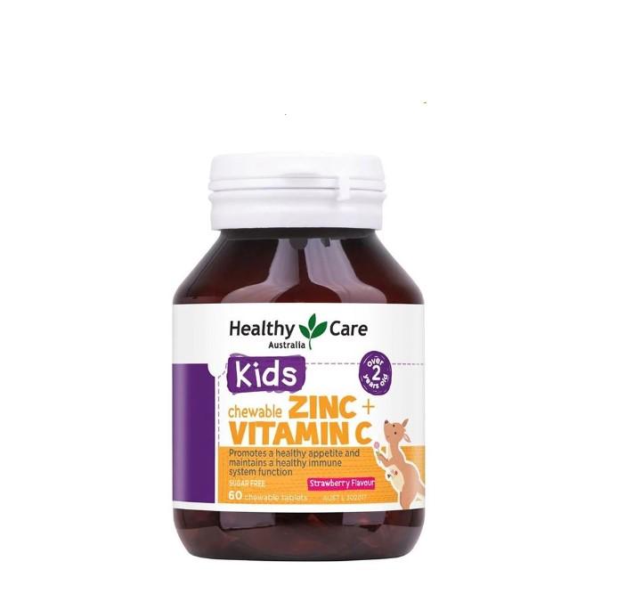 Healthy Care Kids Chewable Zinc + Vitamin C