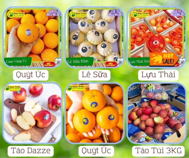 Hoa quả nhập khẩu Anna Fruit Kinh Môn