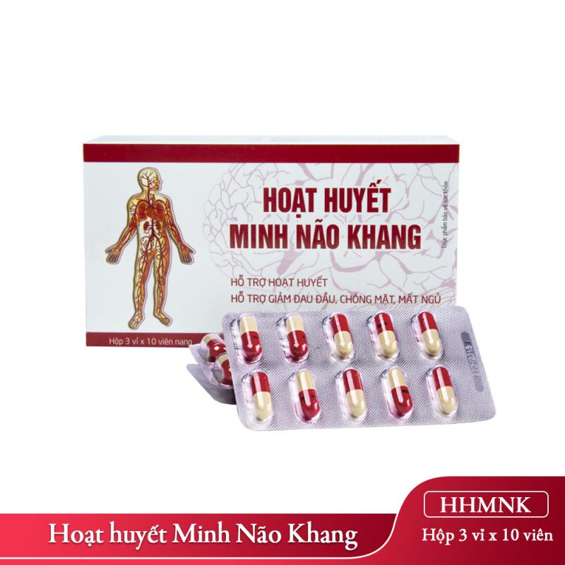 Hoạt Huyết Minh Não Khang tuần hoàn máu não hộp 3 vỉ x 10 viên