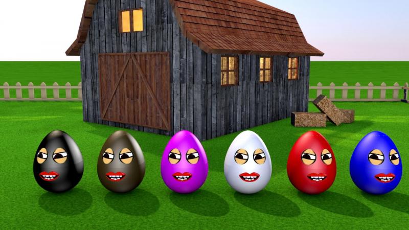 Học màu sắc cùng trứng đầy màu sắc trong trang trại của Miroshka TV
