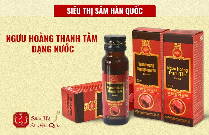 Ngưu Hoàng Thanh Tâm Hàn Quốc chống đột quỵ dạng nước