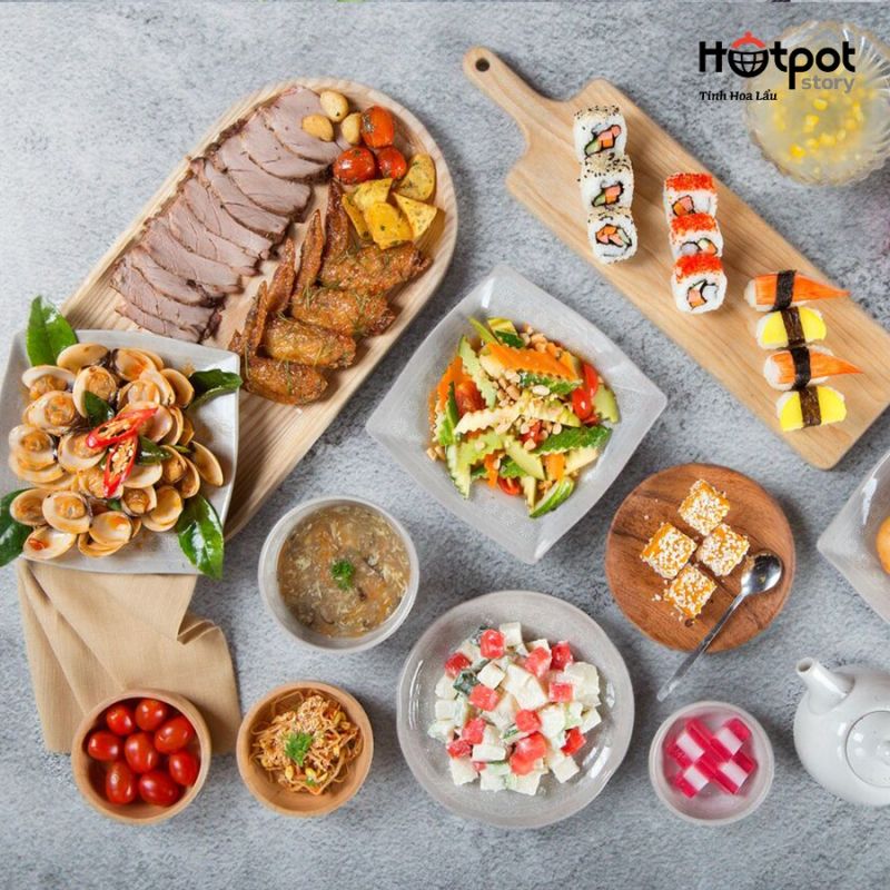 Buffet ngon, hấp dẫn tại nhà hàng