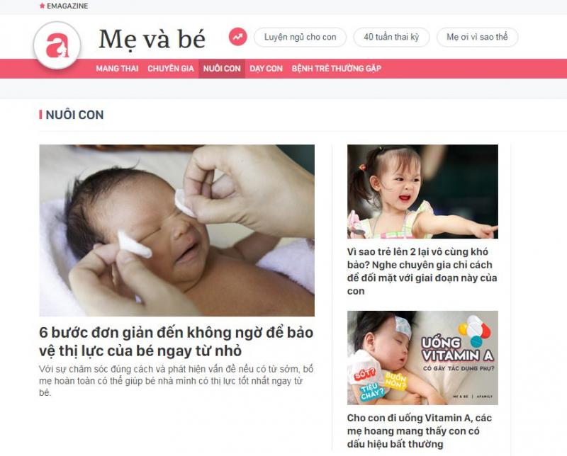 afamily.vn cung cấp nhiều thông tin hữu ích cho mẹ và bé