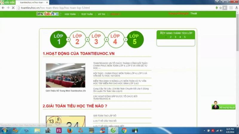 Trang web của Toán tiểu học