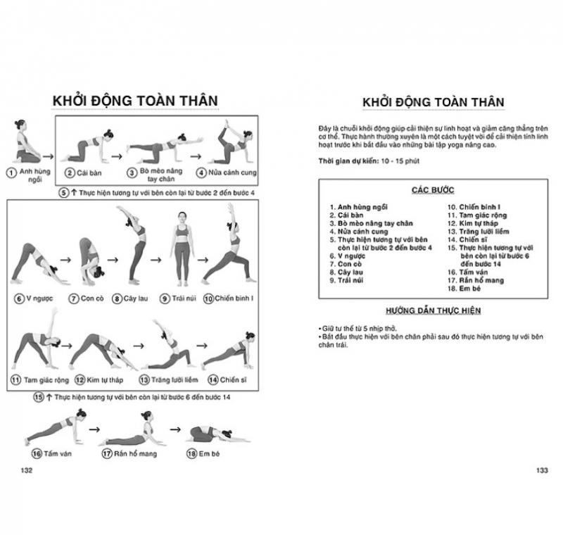 Hướng dẫn khởi động & 200 tư thế yoga từ cơ bản đến nâng cao