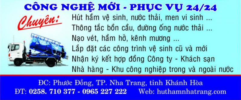 Dịch vụ hút bể phốt, thông tắc cống uy tín nhất tỉnh Khánh Hòa