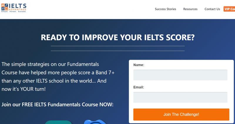 Trang web IELTS Advantage