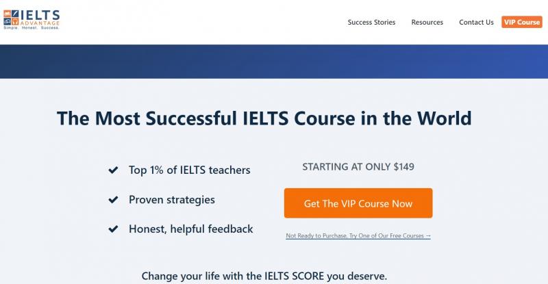 Trang web IELTS Advantage