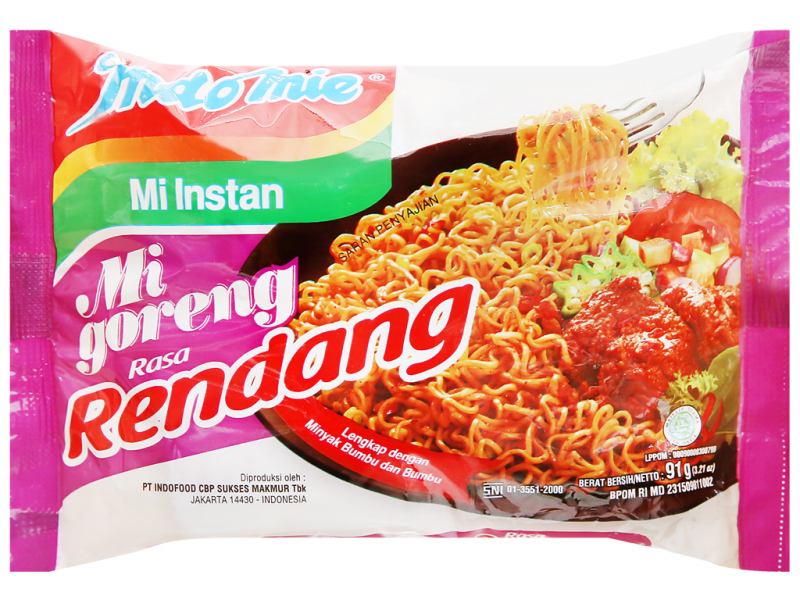 Indomie Mi Instan Mi Goreng Rendang