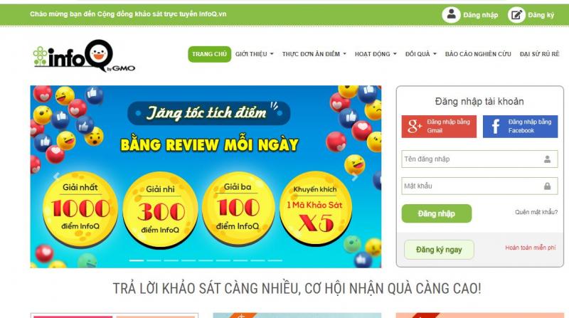 Giao diện trang web InfoQ