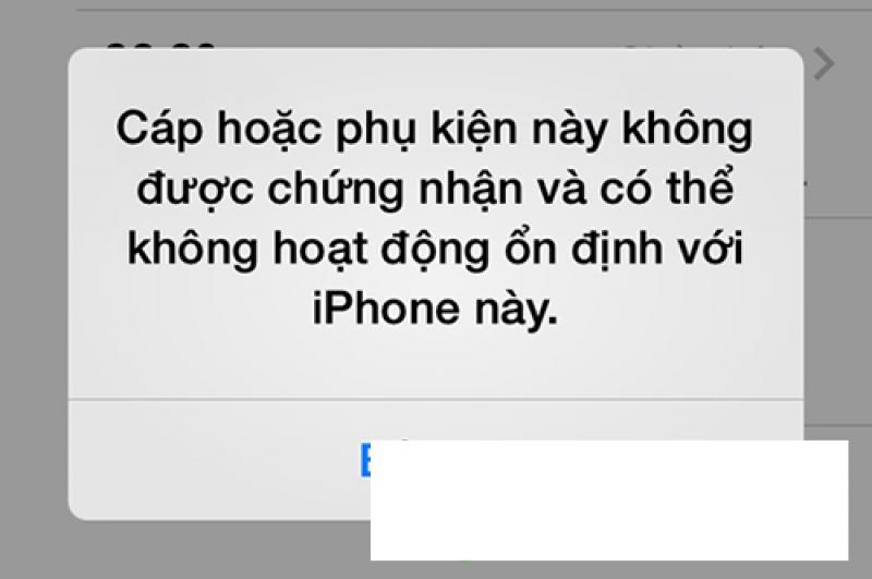 iPhone 5s không nhận USB