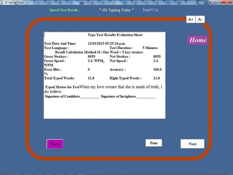 Jr Hindi English Typing Tutor