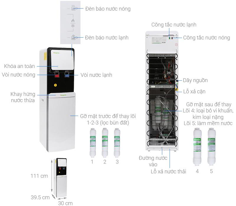 Cây nước nóng lạnh Kangaroo KG40N