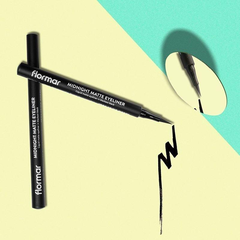 Bút kẻ mắt nước Flormar Midnight Matte Eyeliner siêu nét, siêu mảnh, siêu nhanh khô