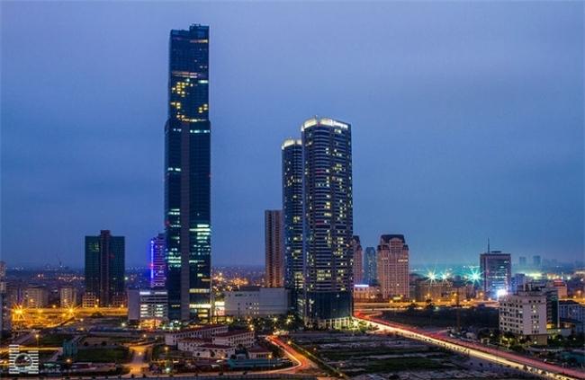 Cảnh đêm ở Keangnam Hanoi Landmark Tower