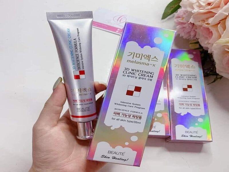 Kem làm mờ thâm nám tàn nhang Melasma-X 3D Whitening Clinic Cream